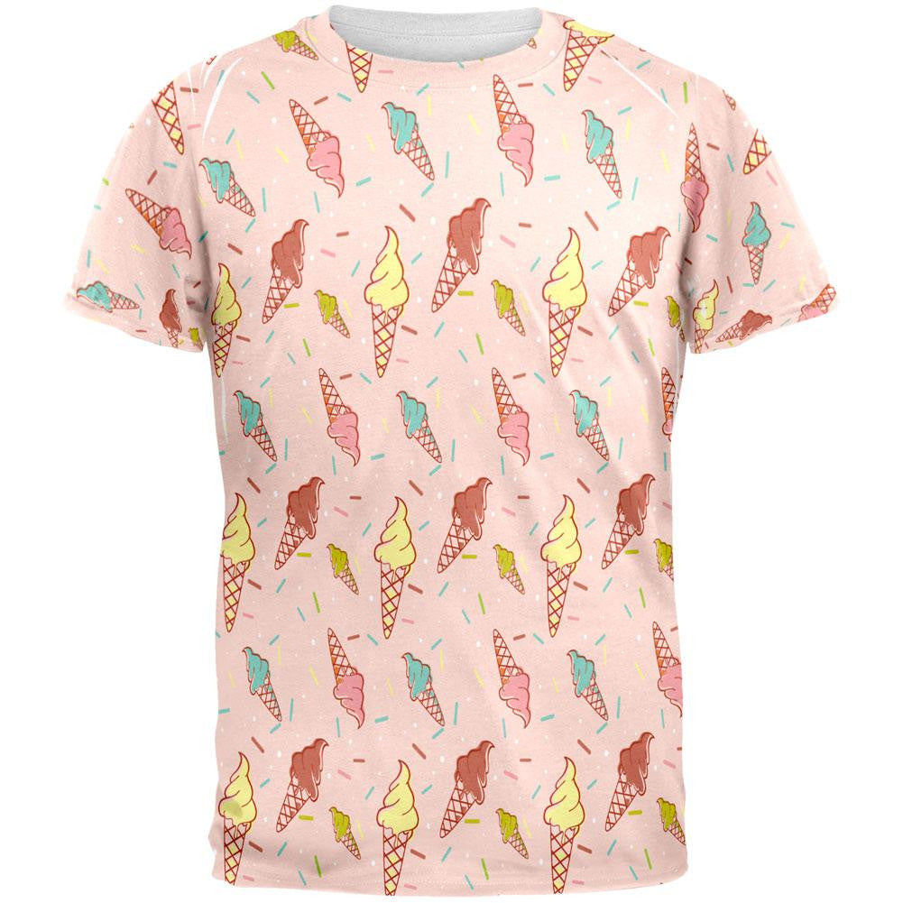 Ice Cream Cones All Over Adult T-Shirt Men's T-Shirts Old Glory 2XL Multi