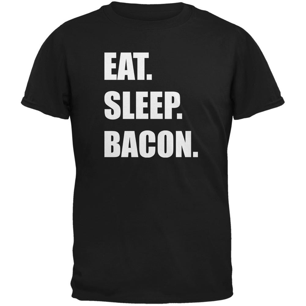 Eat Sleep Bacon Black Youth T-Shirt Youth T-Shirts Old Glory LG Black