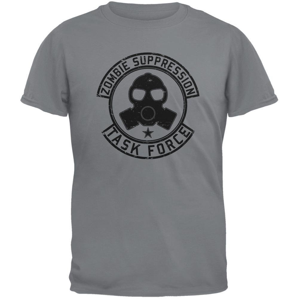 Zombie Task Force Storm Grey Adult T-Shirt Men's T-Shirts Old Glory 2XL Grey