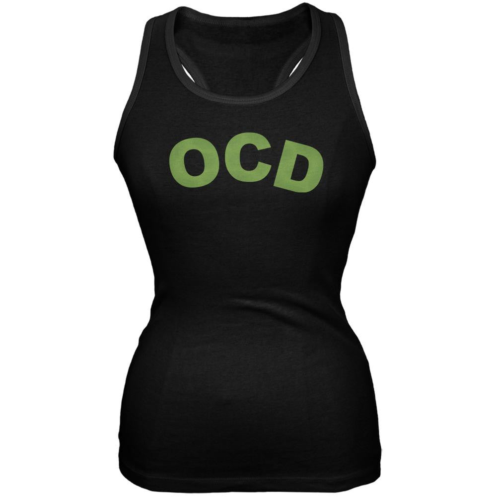 OCD Funny Black Juniors Soft Tank Top Juniors Tank Tops Old Glory 2XL Black