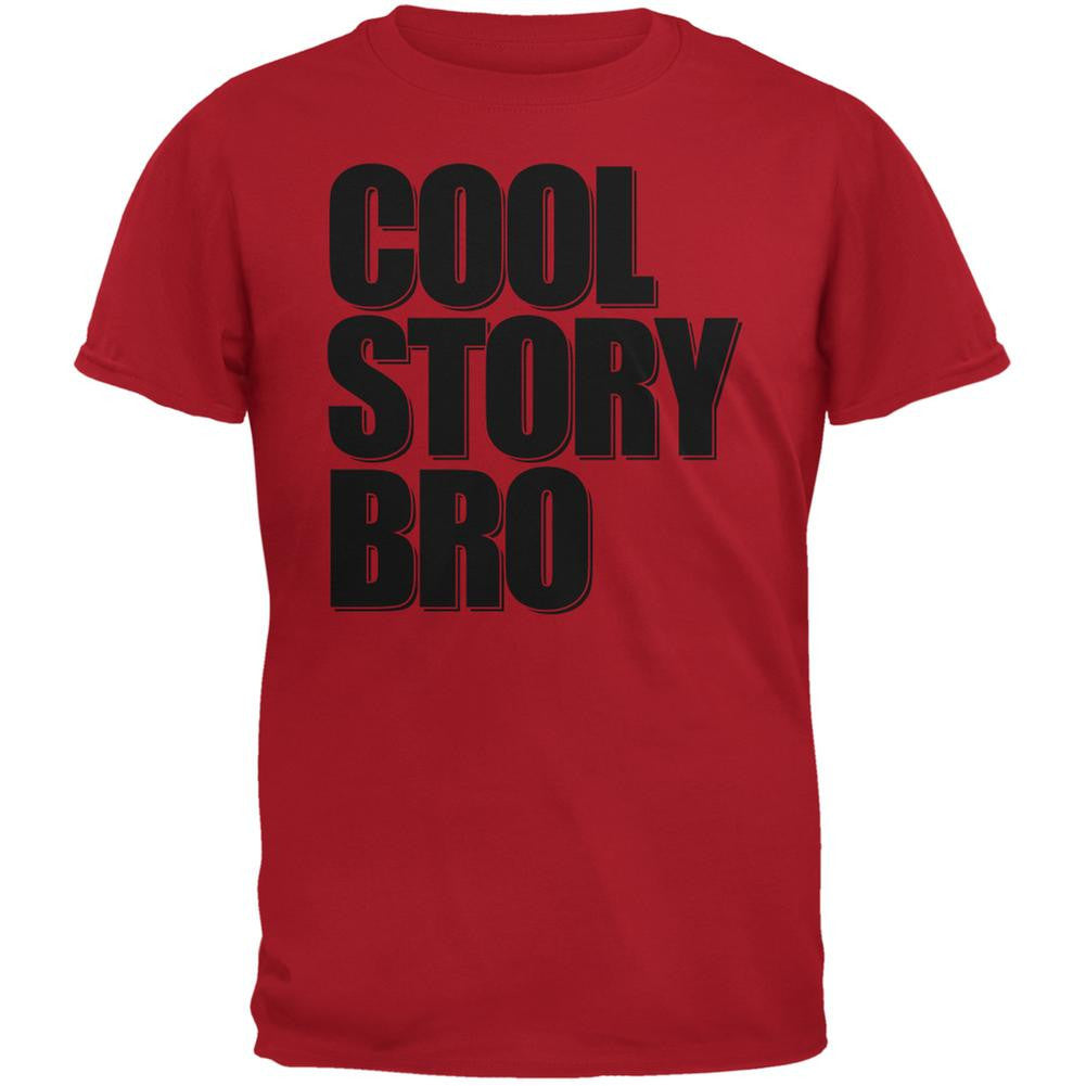 Cool Story Bro Red Adult T-Shirt Men's T-Shirts Old Glory 2XL Red