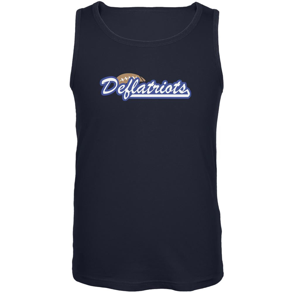 New England Deflatriots Navy Adult Tank Top Men's Tank Tops Old Glory 2XL Blue