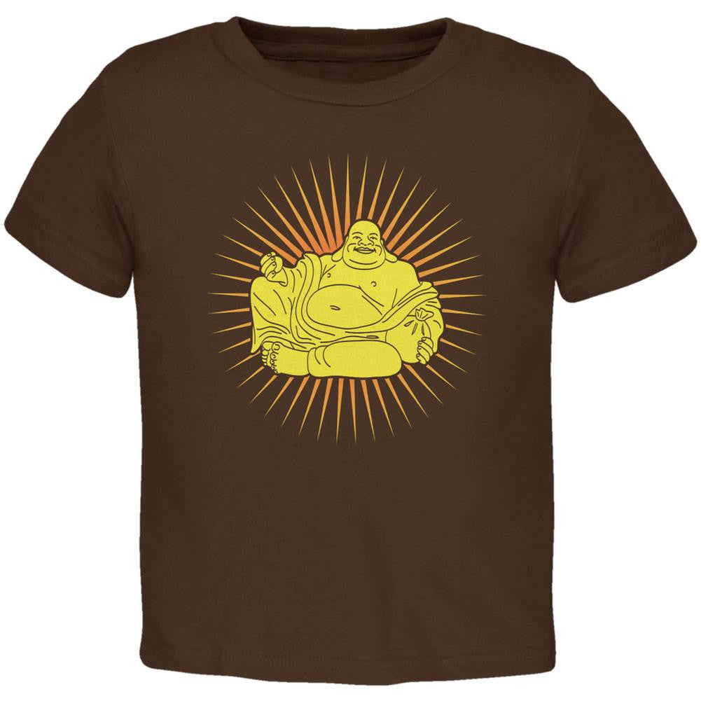 Buddha Rays of Light Brown Toddler T-Shirt Toddler T-Shirts Old Glory 2T Yellow