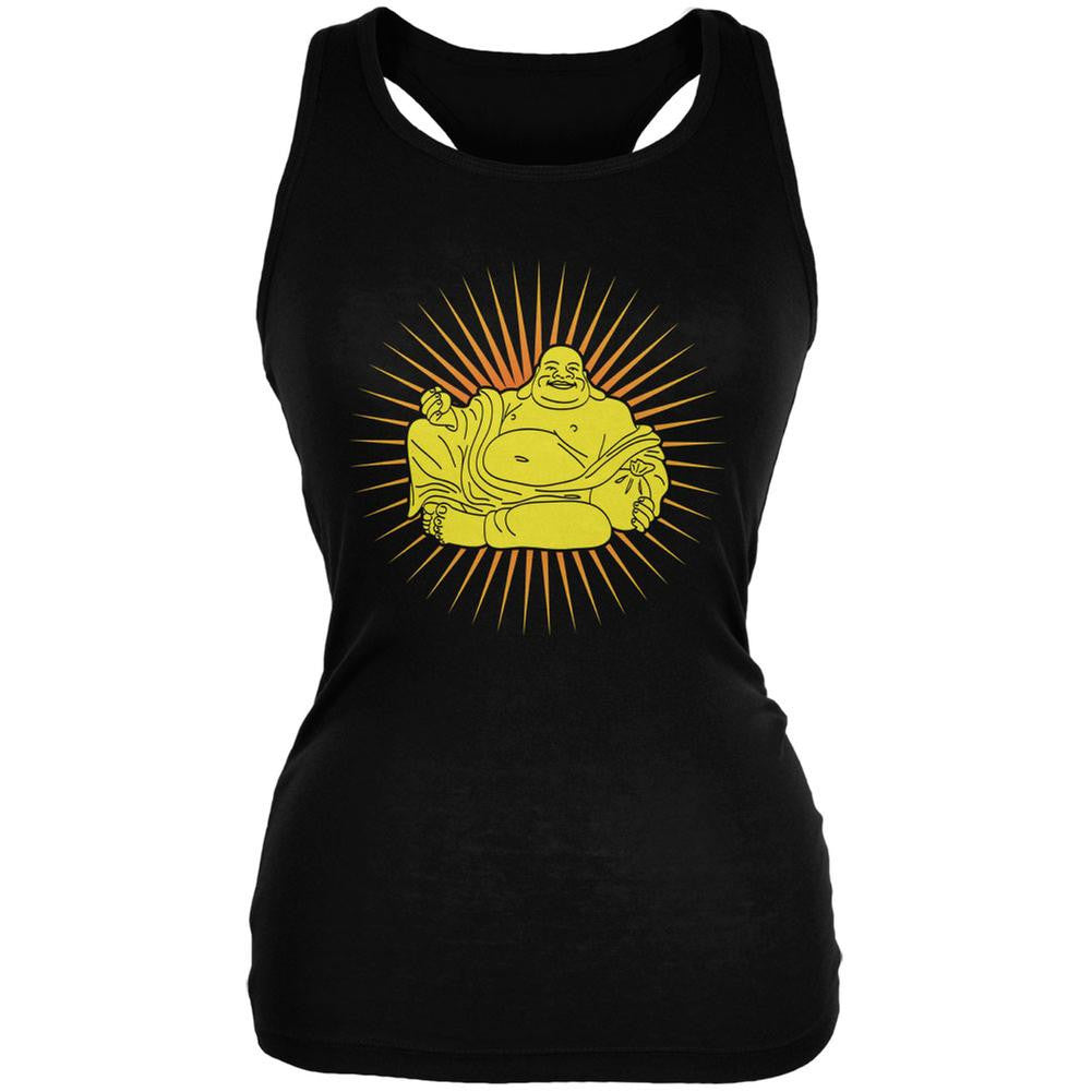 Buddha Rays of Light Black Juniors Soft Tank Top Juniors Tank Tops Old Glory 2XL Black
