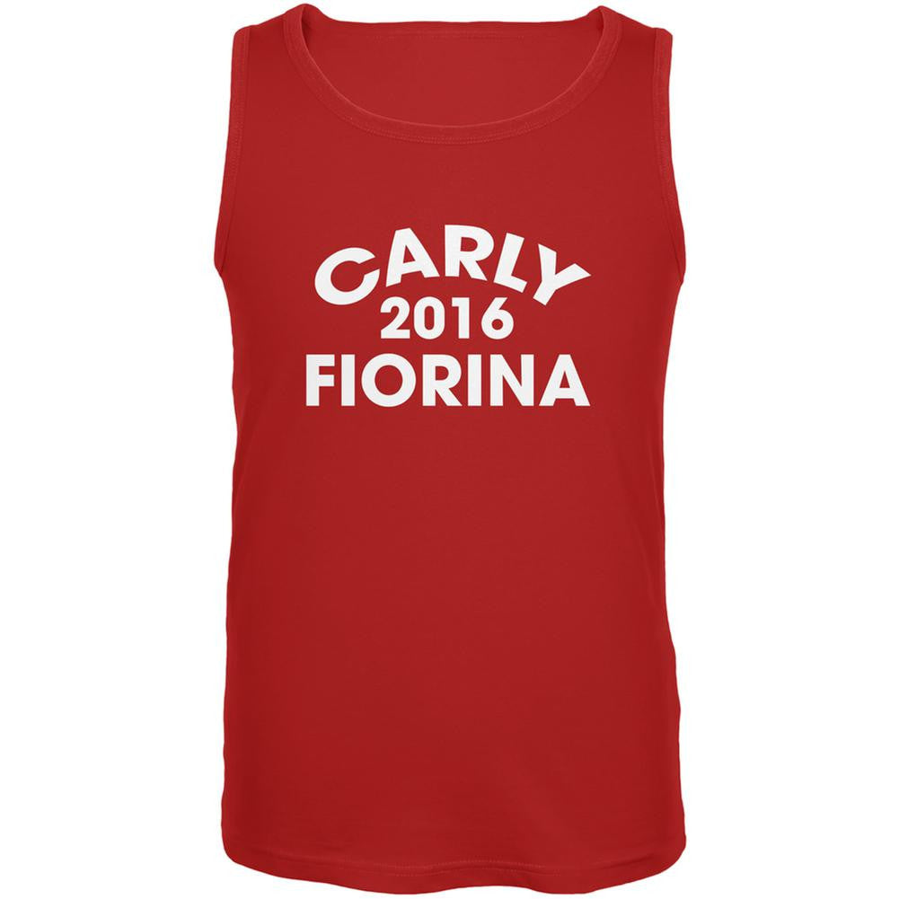 Election 2016 Carly Fiorina Varsity Red Adult Tank Top Men's Tank Tops Old Glory 2XL Red
