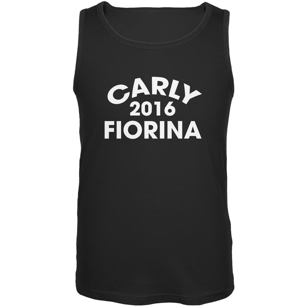 Election 2016 Carly Fiorina Varsity Black Adult Tank Top Men's Tank Tops Old Glory 2XL Black