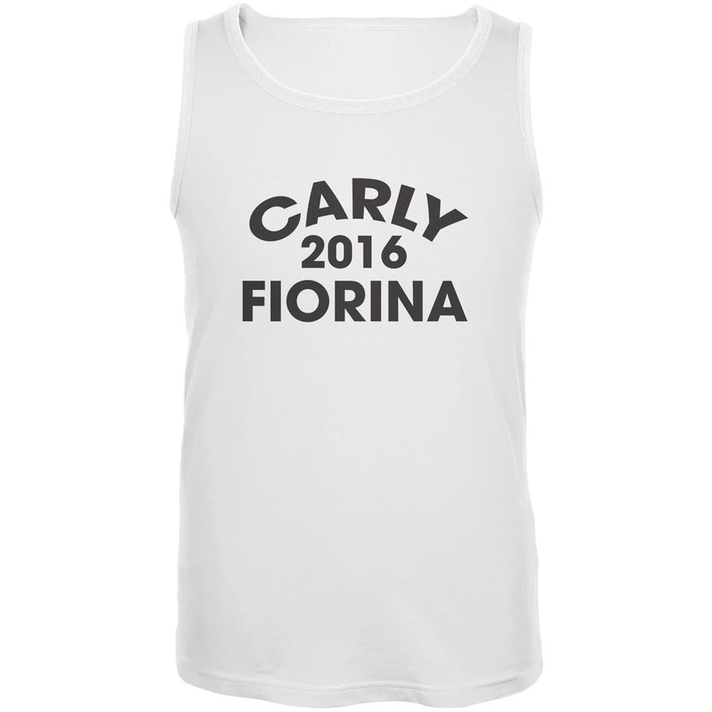 Election 2016 Carly Fiorina Varsity White Adult Tank Top Men's Tank Tops Old Glory 2XL White
