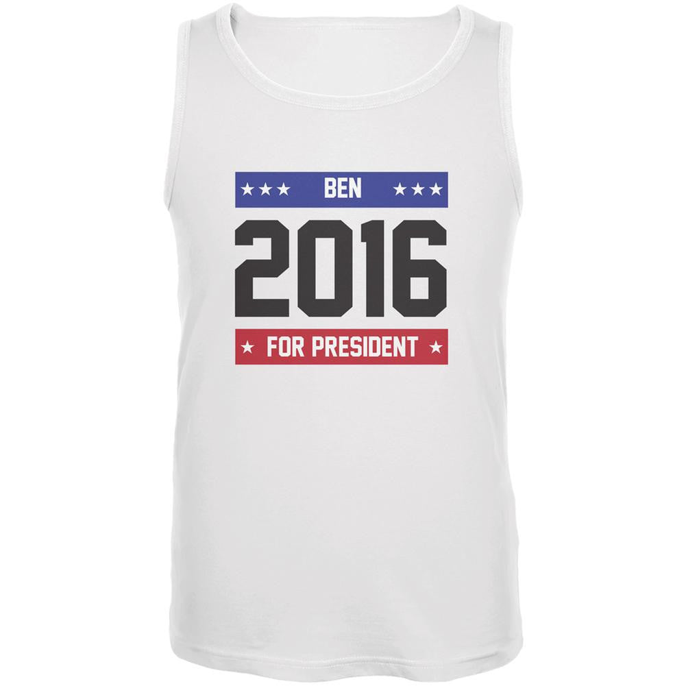 Election 2016 Ben for President 2016 White Adult Tank Top Men's Tank Tops Old Glory 2XL White