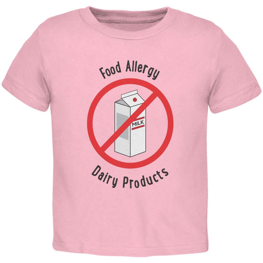 Food Allergy Dairy Products Kids Light Pink Toddler T-Shirt Toddler T-Shirts Old Glory 2T Pink