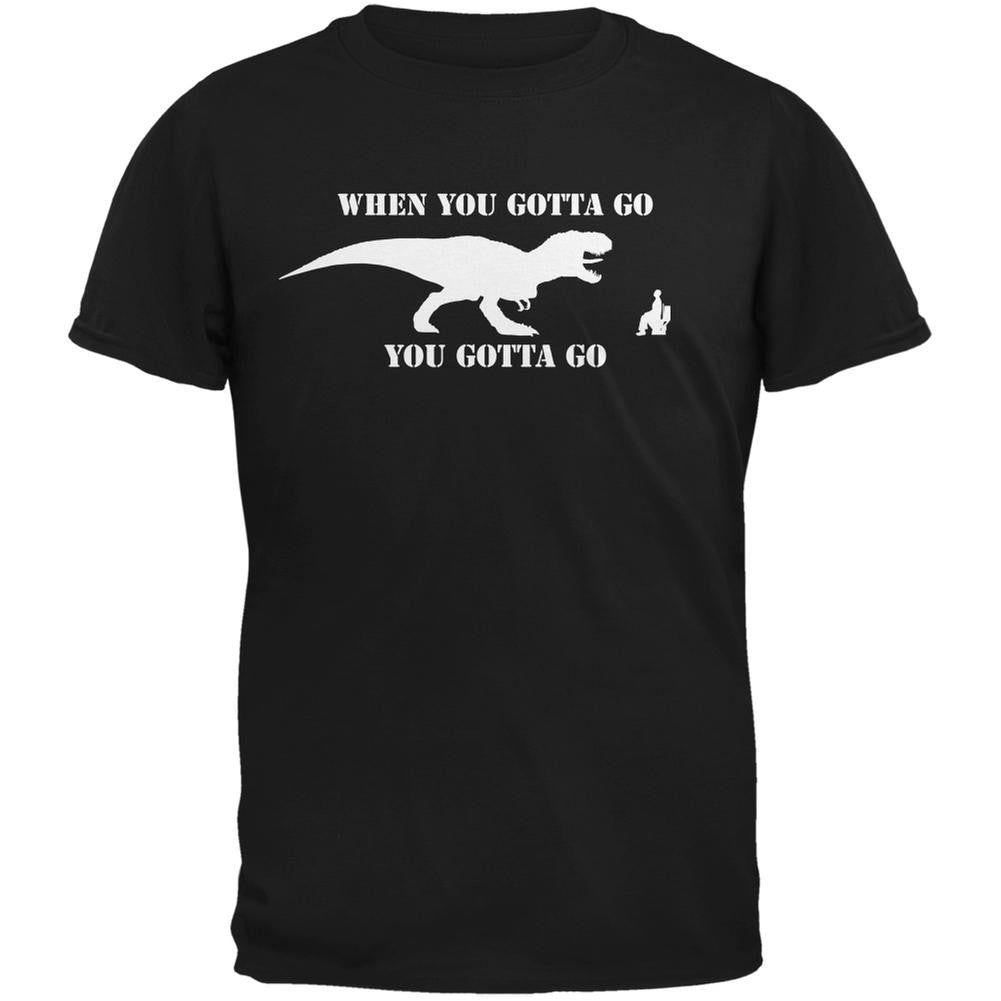 Jurassic Gotta Go Black Adult T-Shirt Men's T-Shirts Old Glory 2XL Black
