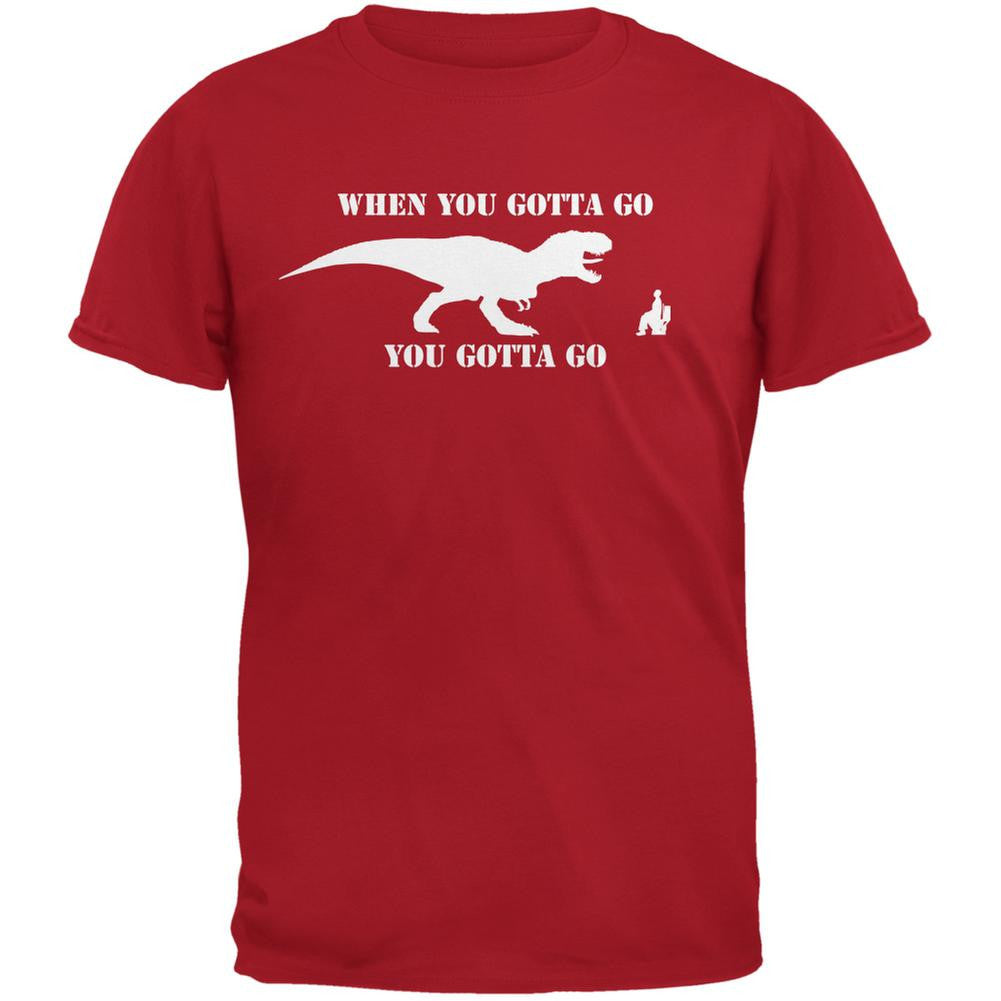 Jurassic Gotta Go Red Adult T-Shirt Men's T-Shirts Old Glory 2XL Red