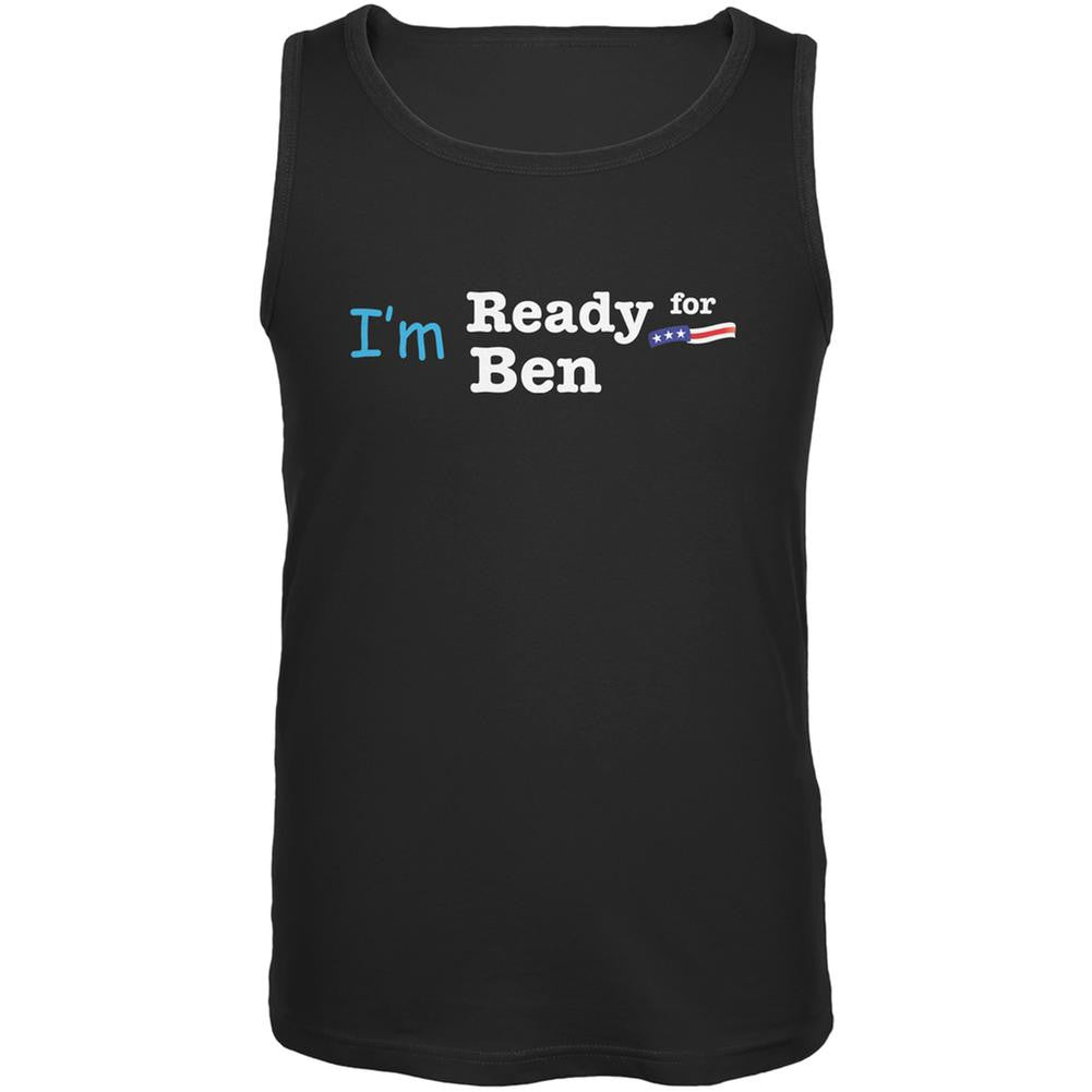 Election 2016 I'm Ready For Ben Carson Black Adult Tank Top Men's Tank Tops Old Glory 2XL Black