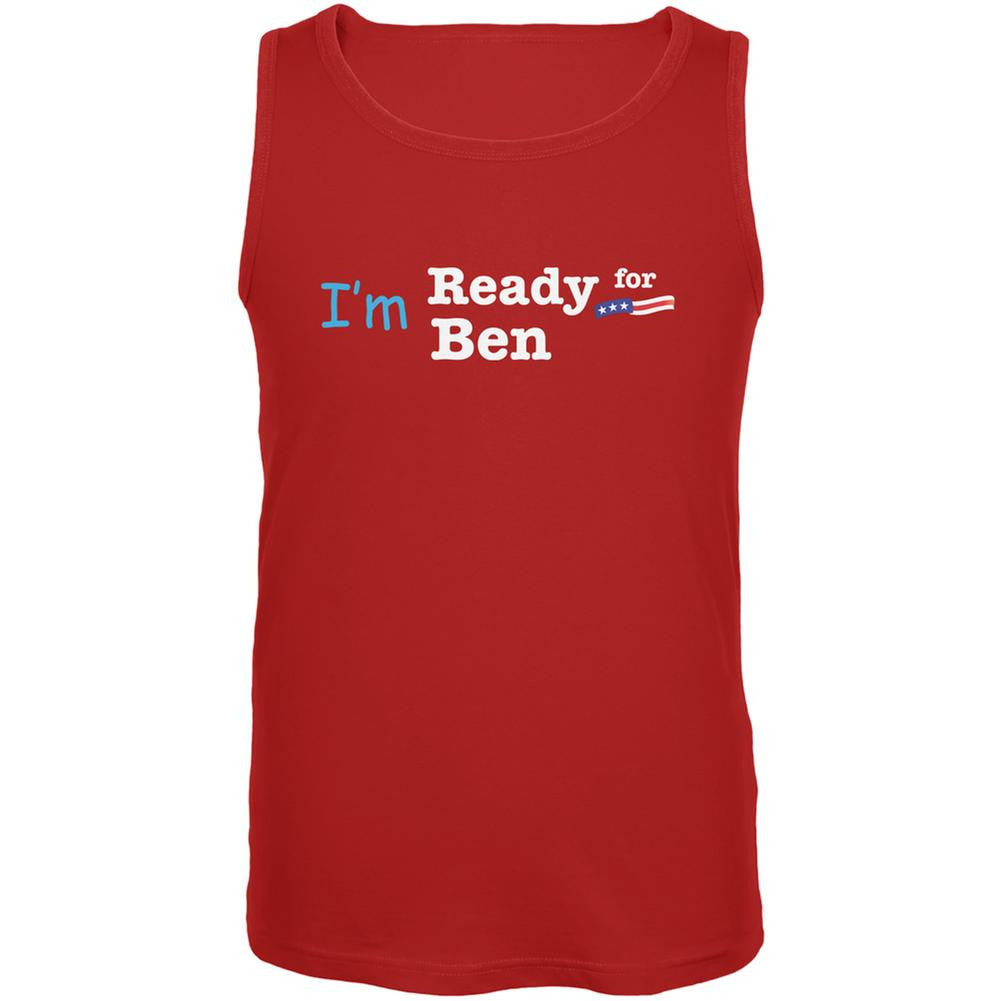 Election 2016 I'm Ready For Ben Carson Red Adult Tank Top Men's Tank Tops Old Glory 2XL Red