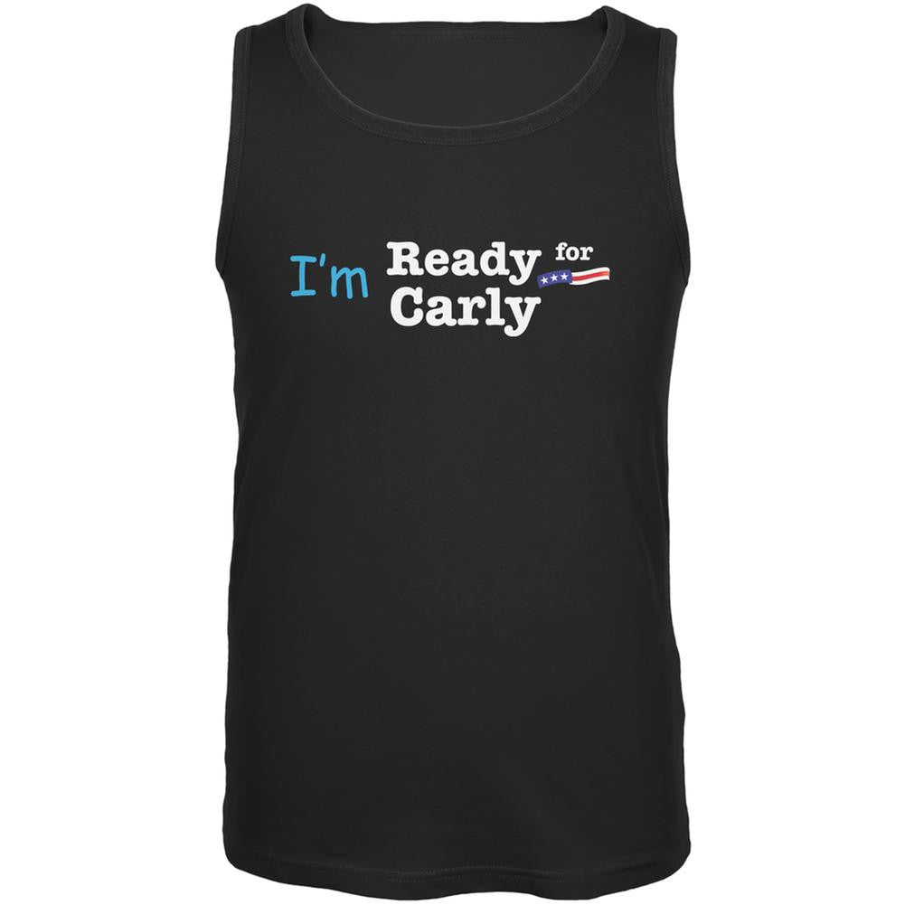 Election 2016 I'm Ready For Carly Fiorina Black Adult Tank Top Men's Tank Tops Old Glory 2XL Black