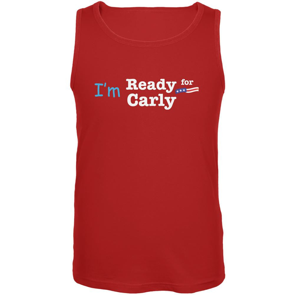 Election 2016 I'm Ready For Carly Fiorina Red Adult Tank Top Men's Tank Tops Old Glory 2XL Red