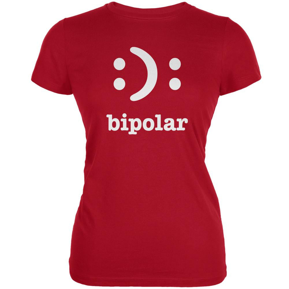 Bipolar Red Juniors Soft T-Shirt Juniors T-Shirts Old Glory 2XL Red