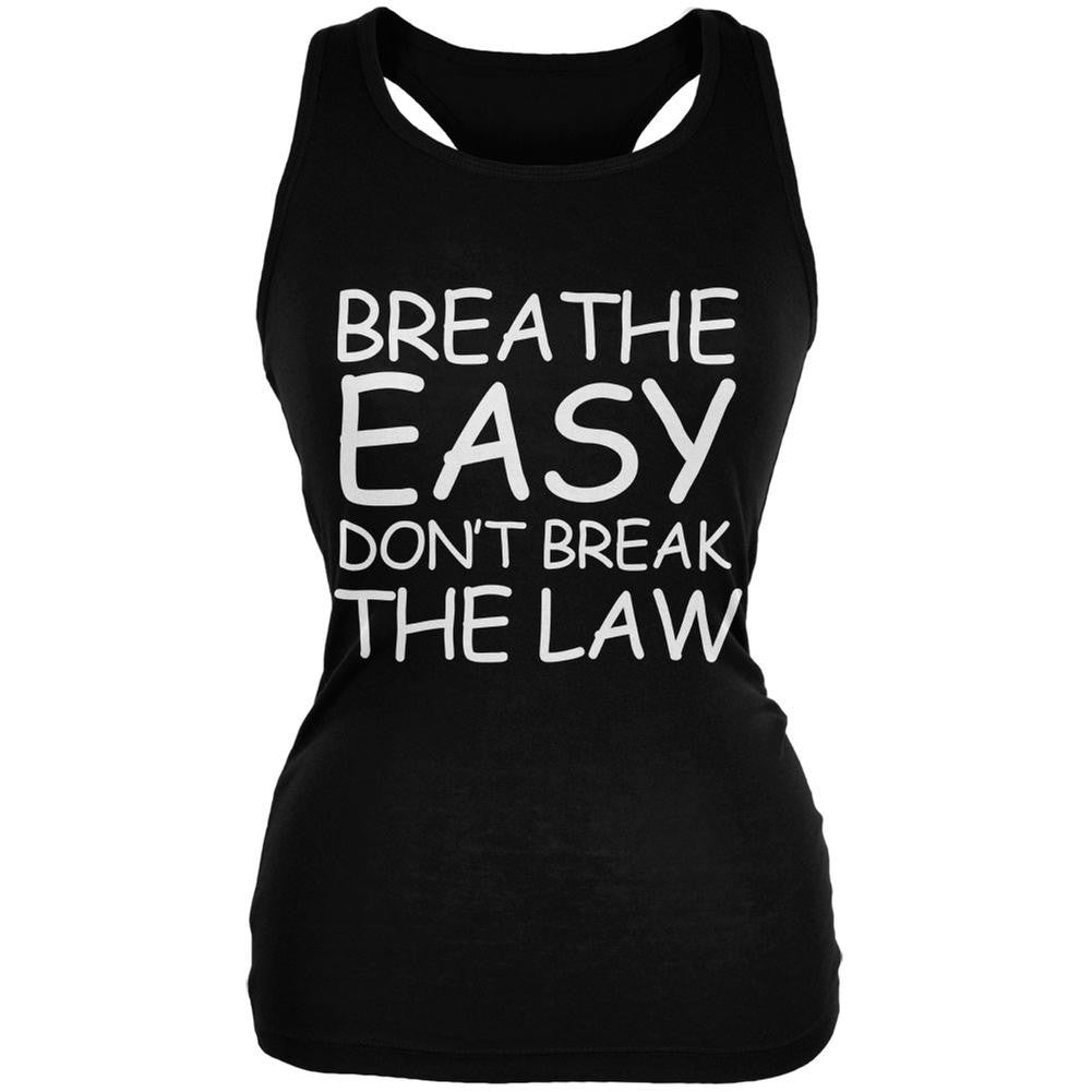 Breathe Easy Black Juniors Soft Tank Top Juniors Tank Tops Old Glory 2XL Black