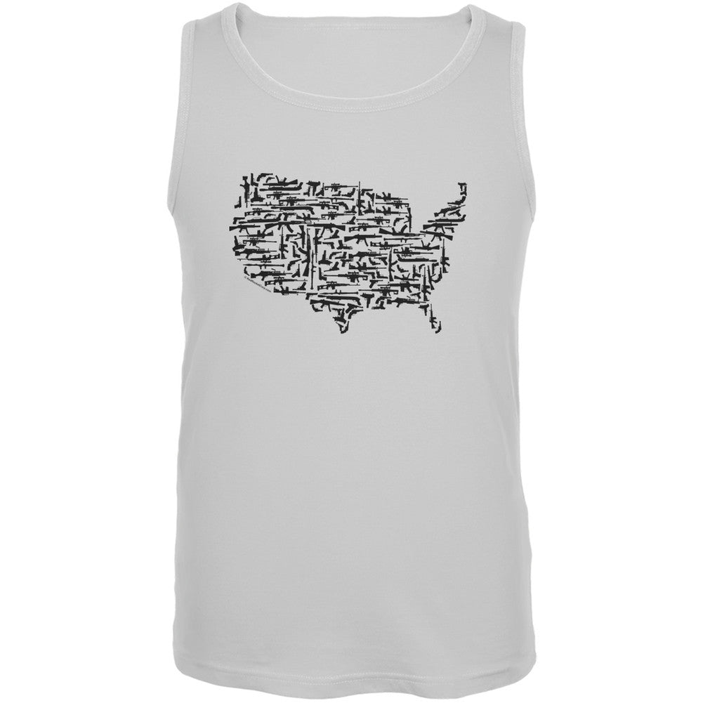 Guns In The US White Adult Tank Top Men's Tank Tops Old Glory