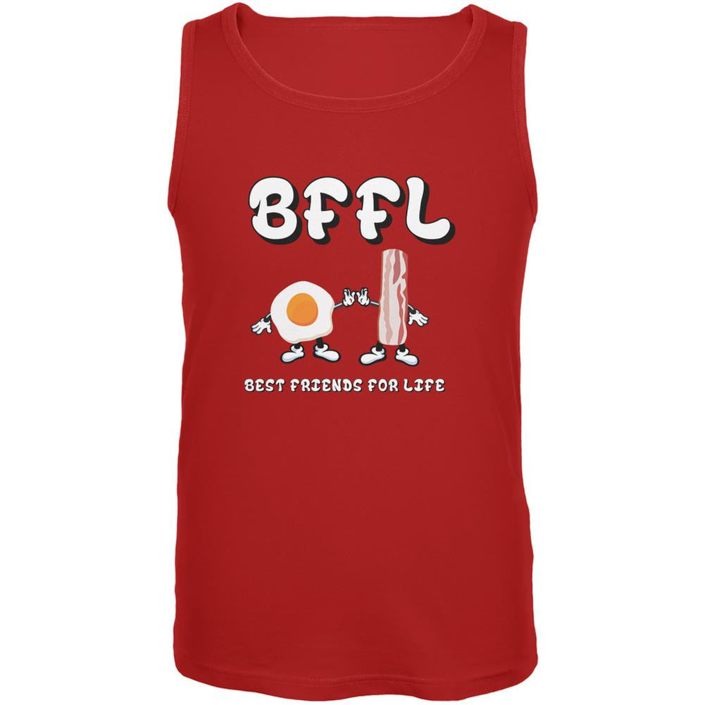 Eggs And Bacon BFFL Red Adult Tank Top Men's Tank Tops Old Glory 2XL Red