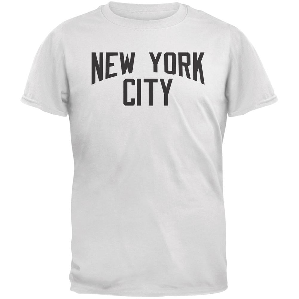 Iconic New York City White Adult T-Shirt Men's T-Shirts Old Glory 2XL White