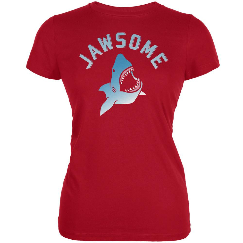 Jawsome Red Juniors Soft T-Shirt Juniors T-Shirts Old Glory 2XL Red