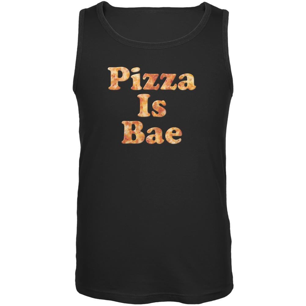 Pizza Is Bae Black Adult Tank Top Men's Tank Tops Old Glory 2XL Black