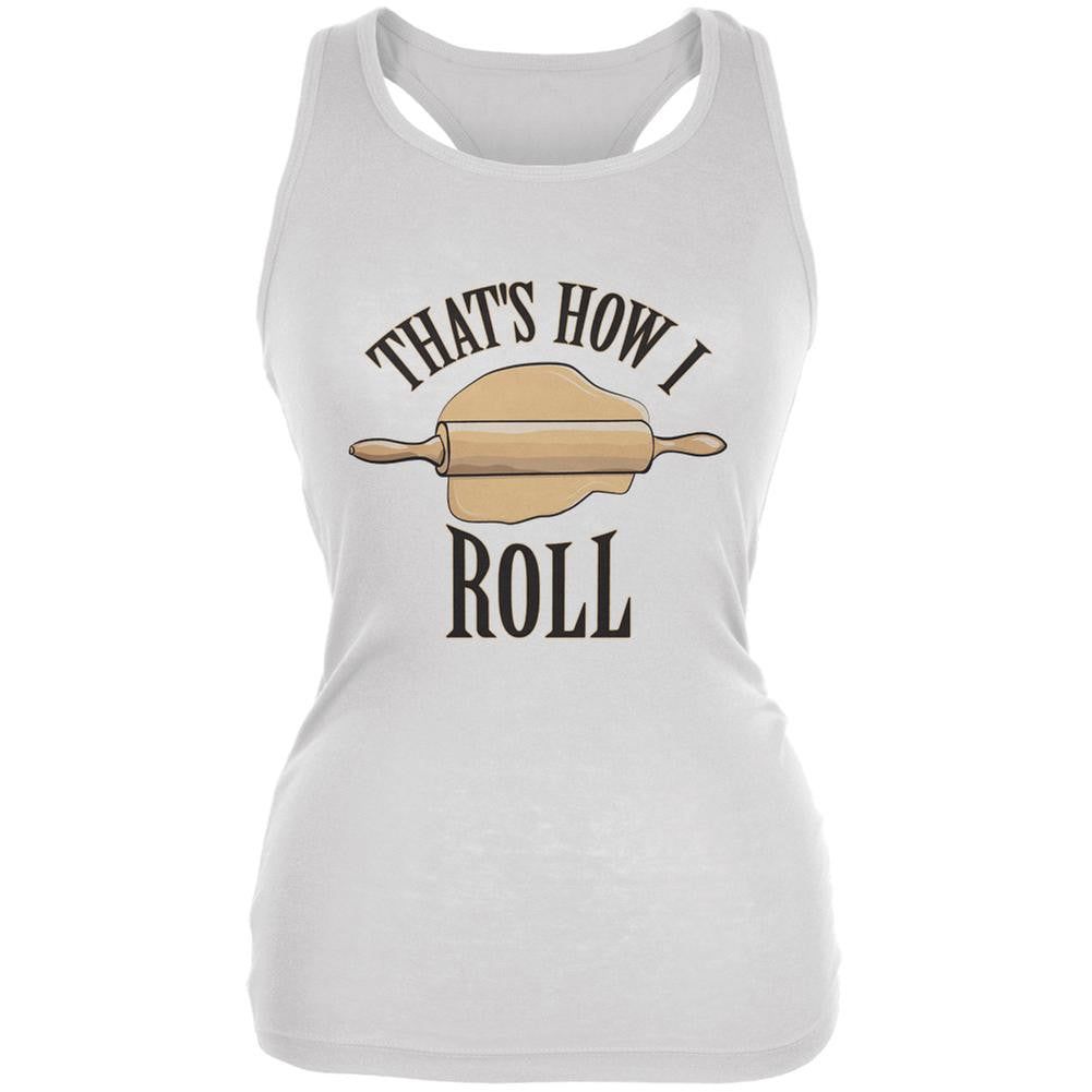 Thats How I Roll White Juniors Soft Tank Top Juniors Tank Tops Old Glory 2XL White