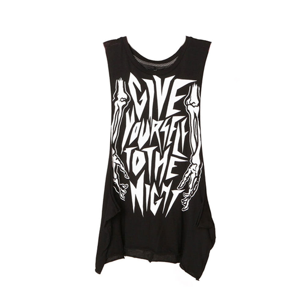 Iron Fist - Give Yourself To The Night Women's Muscle Tank Top Women's Tank Tops Iron Fist Clothing