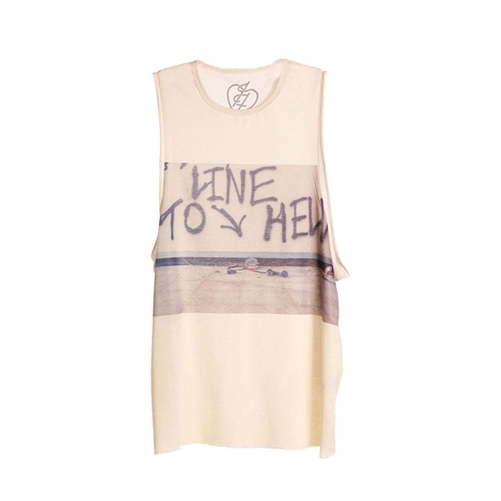 Iron Fist - Line to Hell Juniors Muscle Tank Top Juniors Tank Tops Iron Fist Clothing