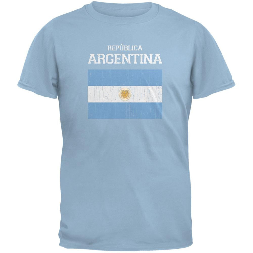 World Cup Distressed Flag Republica Argentina Light Blue Youth T-Shirt Youth T-Shirts FIFA LG Blue