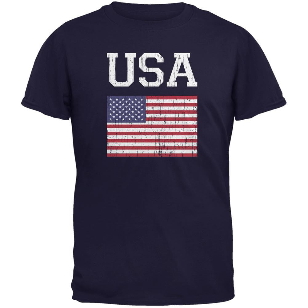 World Cup Distressed Flag USA Navy Youth T-Shirt Youth T-Shirts World Cup LG Blue