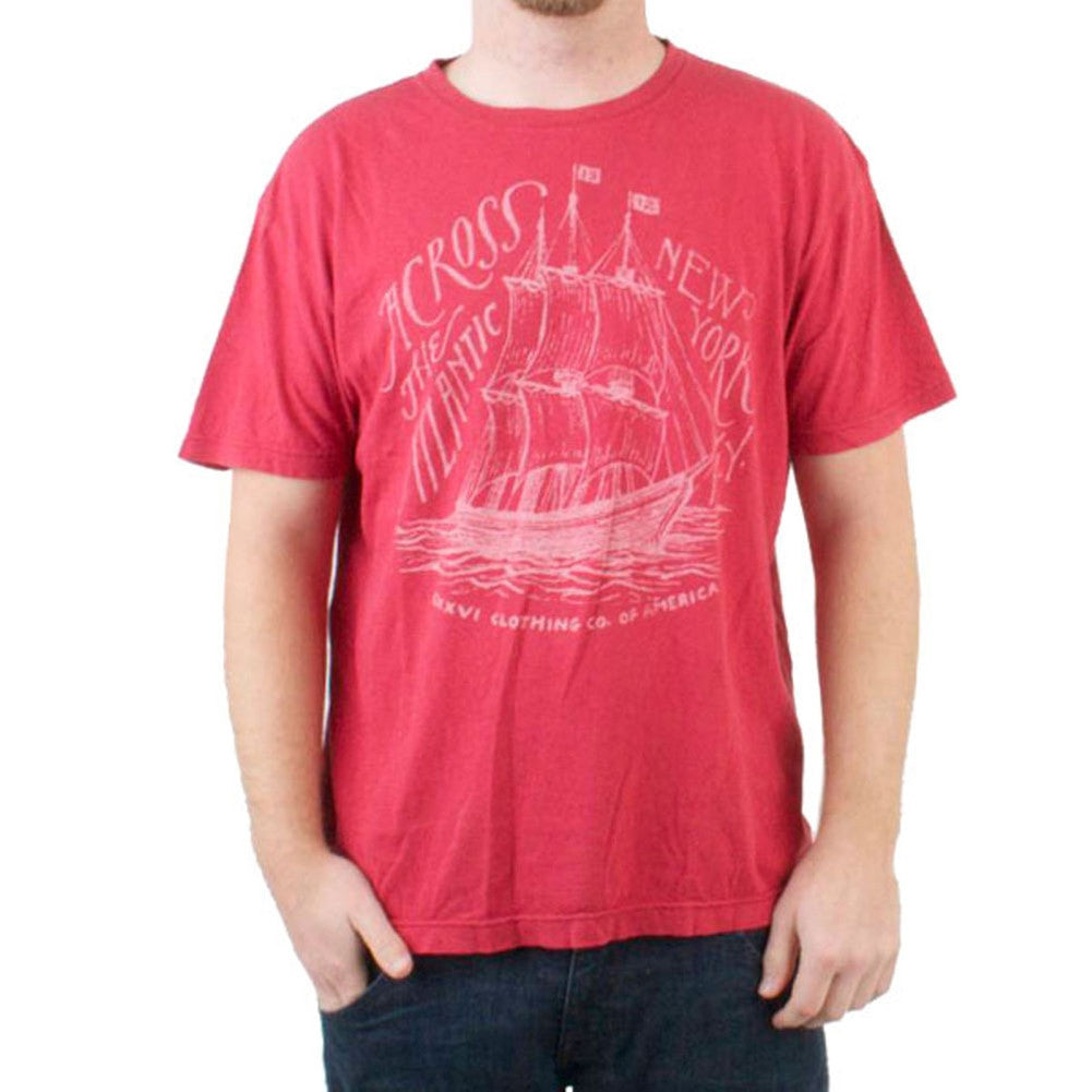 CXXVI Clothing - Ship Antique Red T-Shirt Men's T-Shirts CXXVI LG Red