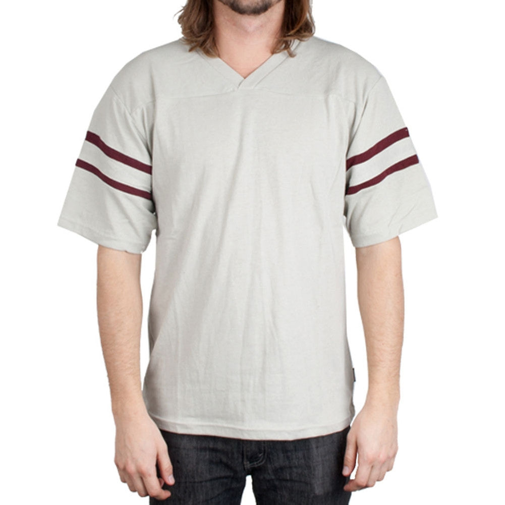Brixton - Turner Cream Adult V-Neck Jersey T-Shirt Men's T-Shirts Brixton SM Off-White