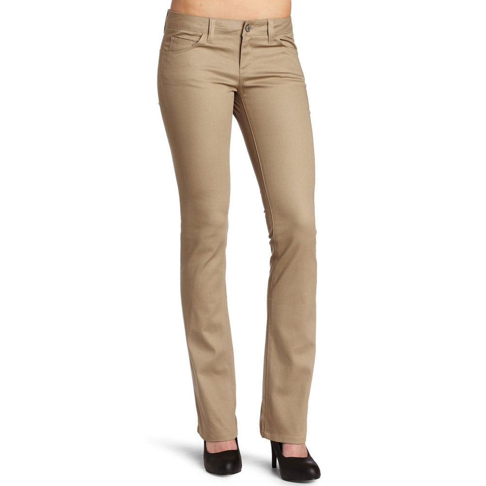 Dickies Girl - The Worker Mid Rise Straight Leg Women's Pants Dickies Girl 1 Tan