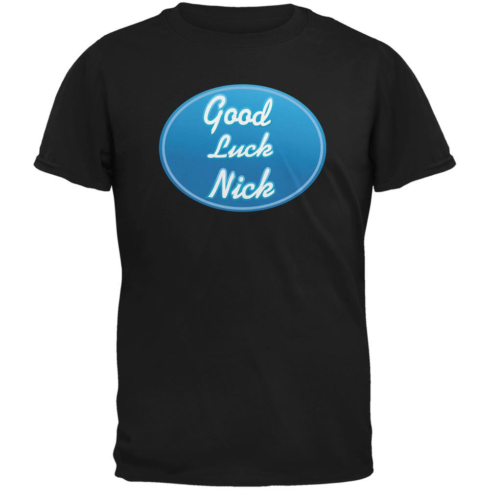 Idol Winner - Good Luck Nick Black Adult T-Shirt Men's T-Shirts Old Glory 2XL Black