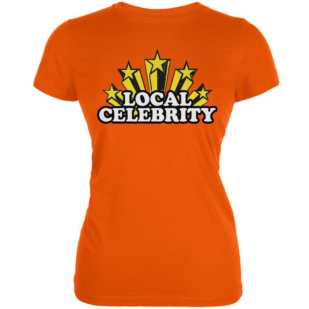 Local Celebrity Orange Juniors Soft T-Shirt Juniors T-Shirts Old Glory 2XL Orange