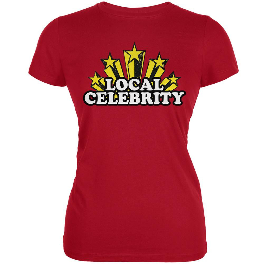 Local Celebrity Red Juniors Soft T-Shirt Juniors T-Shirts Old Glory 2XL Red