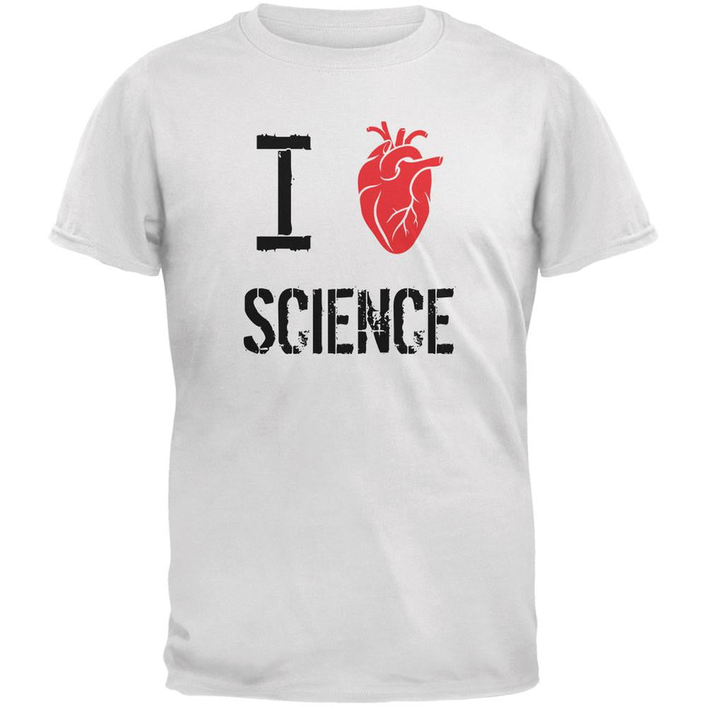 I Human Heart Science White Youth T-Shirt Youth T-Shirts Old Glory LG White