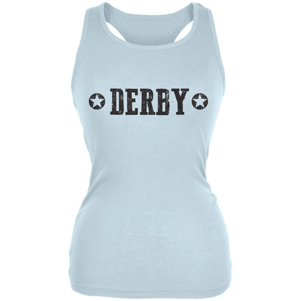 Roller Derby Derby Stars Pale Blue Juniors Soft Tank Top Juniors Tank Tops Old Glory 2XL Blue