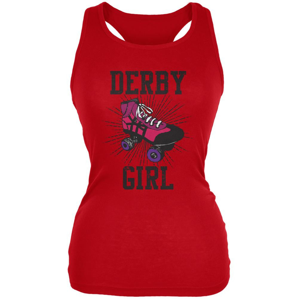 Roller Derby Derby Girl Red Juniors Soft Tank Top Juniors Tank Tops Old Glory 2XL Red