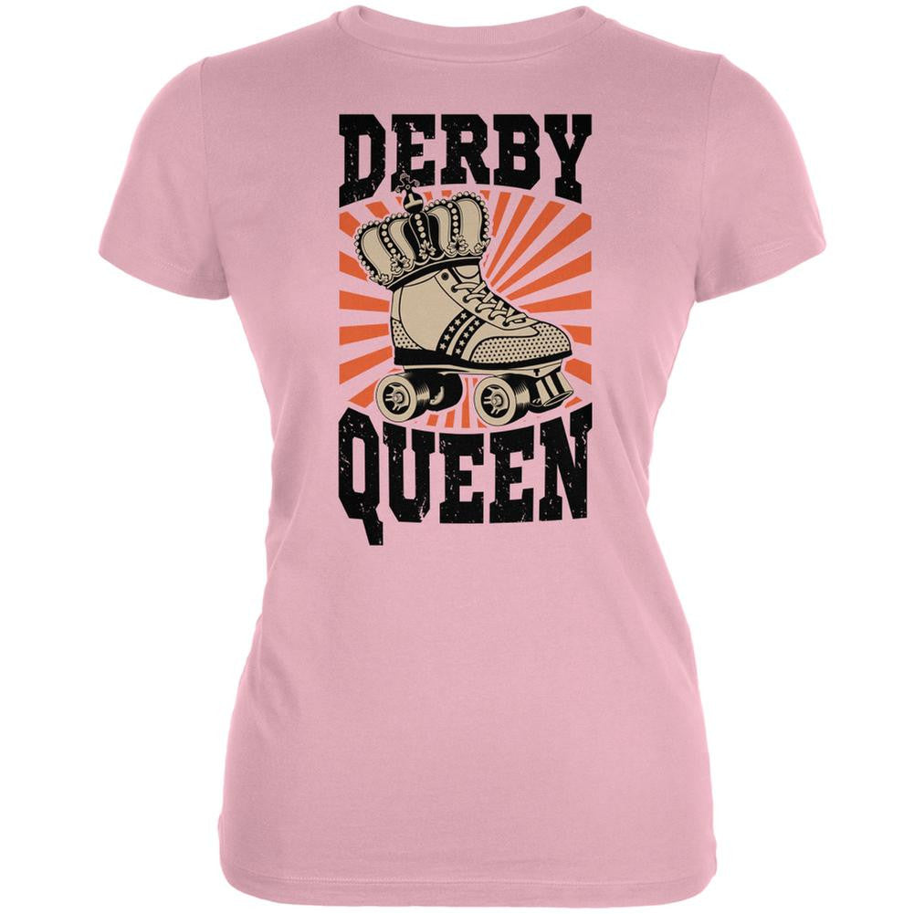 Roller Derby Derby Queen Pink Juniors Soft T-Shirt Juniors T-Shirts Old Glory 2XL Pink