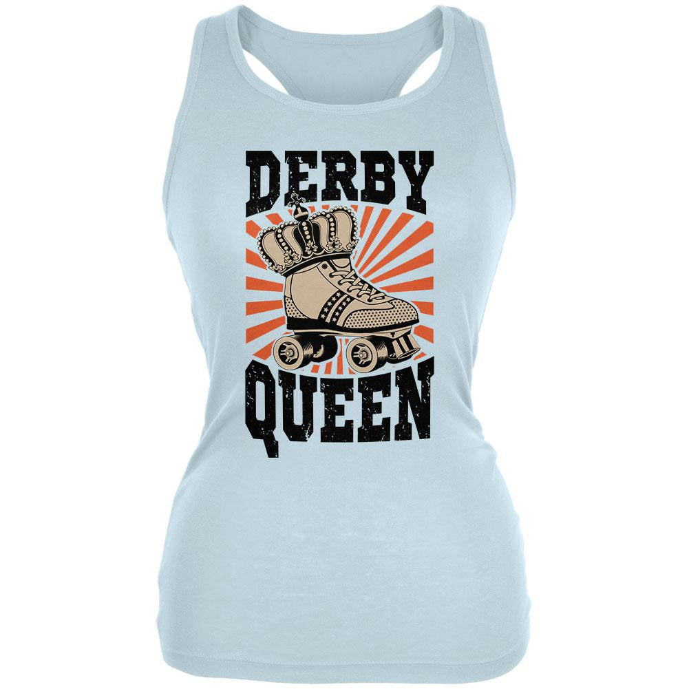 Roller Derby Derby Queen Pale Blue Juniors Soft Tank Top Juniors Tank Tops Old Glory 2XL Blue