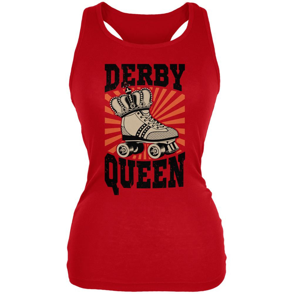 Roller Derby Derby Queen Red Juniors Soft Tank Top Juniors Tank Tops Old Glory 2XL Red