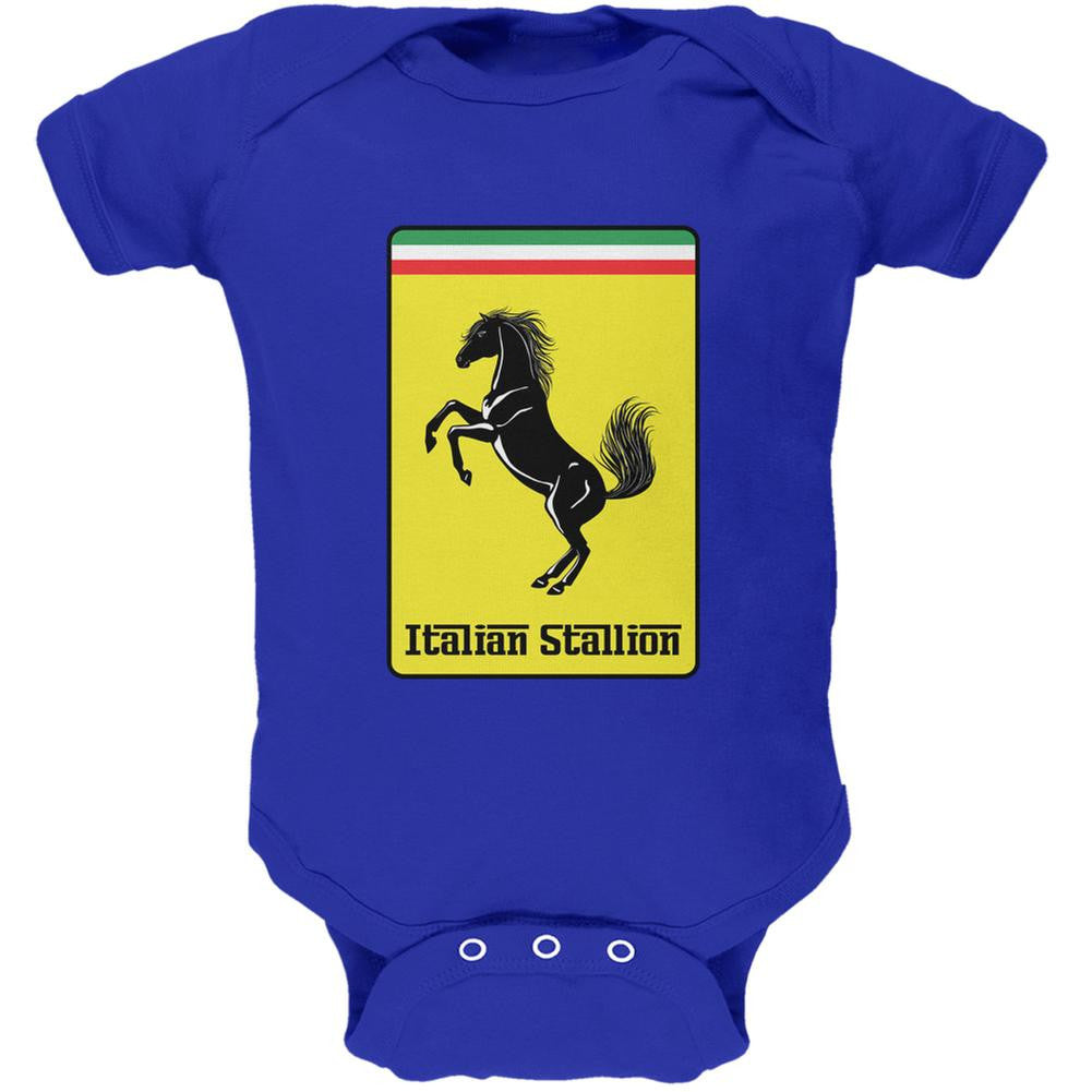 Italian Stallion Royal Soft Baby One Piece Baby One Piece Old Glory 0-3M Blue