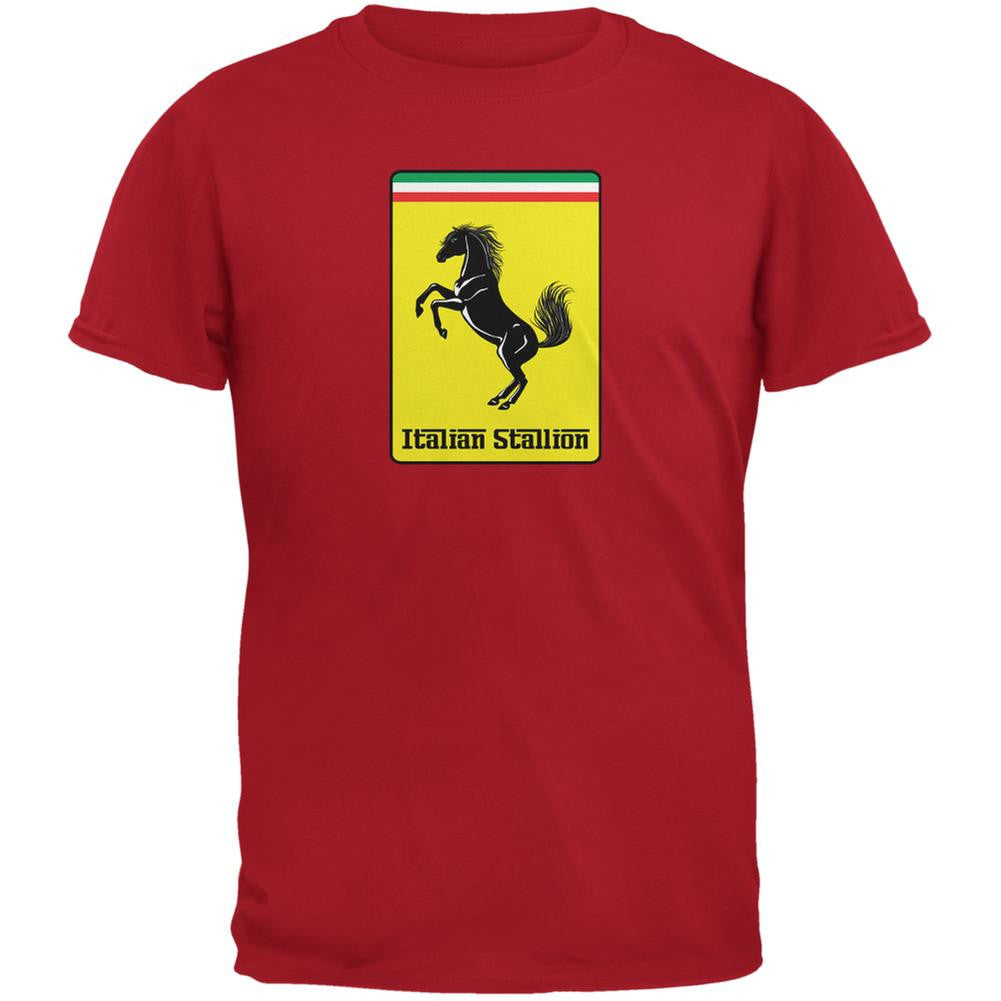Italian Stallion Red Adult T-Shirt Men's T-Shirts Old Glory 2XL Red