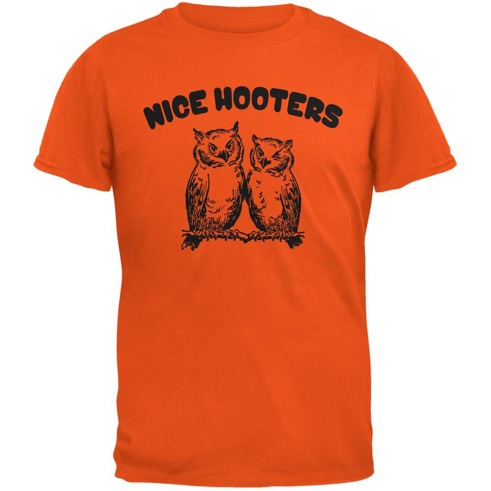 Nice Hooters Orange Adult T-Shirt Men's T-Shirts Old Glory 2XL Orange