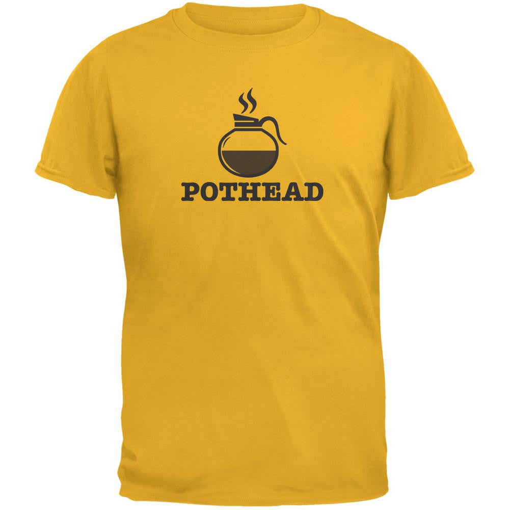 pothead style Pothead Gold Adult T-Shirt, LG / Yellow