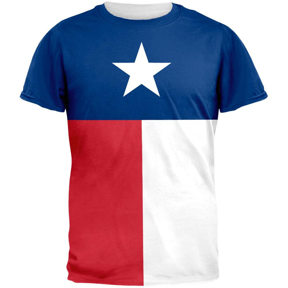 Texas Flag All Over Adult T-Shirt Men's T-Shirts Old Glory 2XL Multi