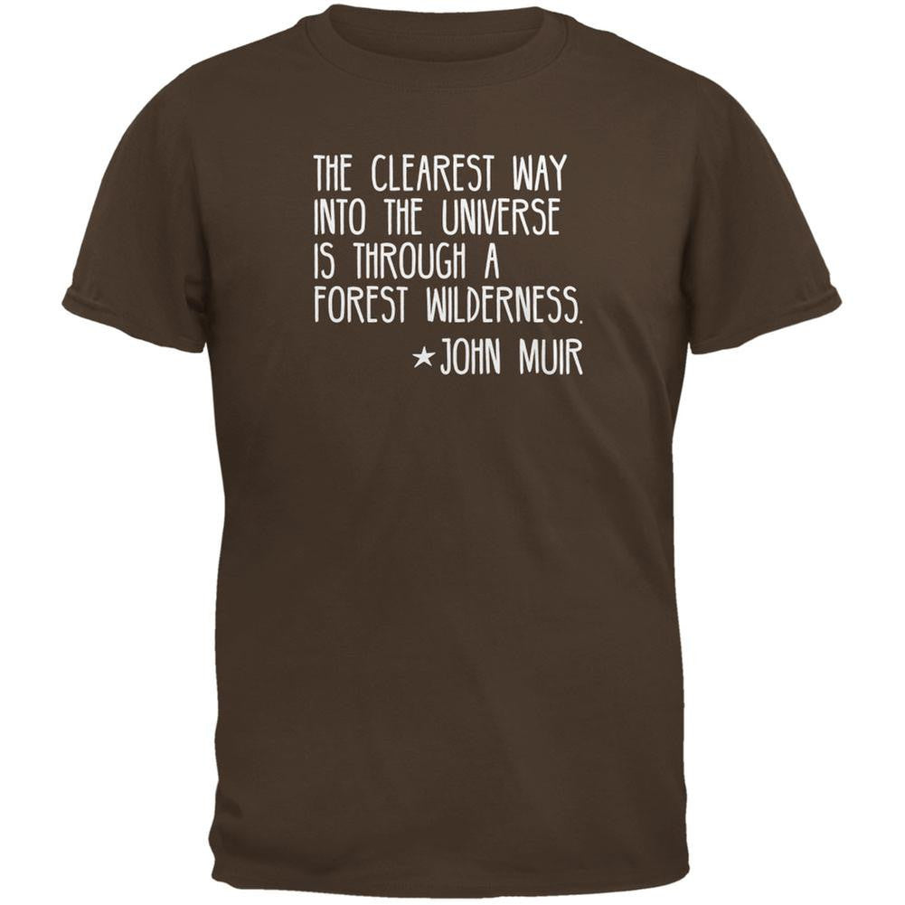Forest Wilderness John Muir Brown Adult T-Shirt Men's T-Shirts Old Glory 2XL Brown