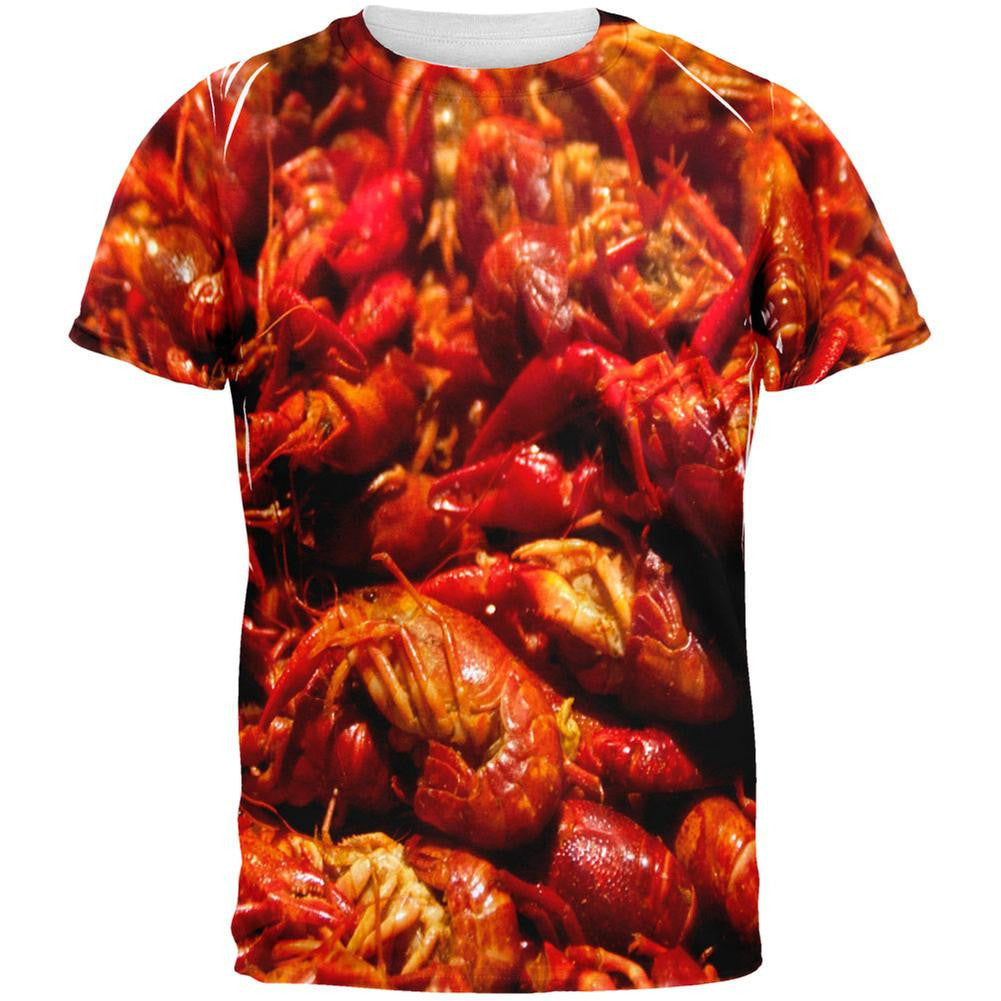 Louisiana Cajun Crawfish Boil All Over Adult T-Shirt Men's T-Shirts Old Glory 2XL Multi